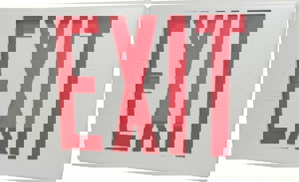 1 and 2 Face, 0.98, 1.03 Watt, White, Polycarbonate, LED, Illuminated Exit Sign